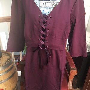 Lane Bryant plum bustier dress